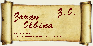 Zoran Olbina vizit kartica